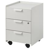 TROTTEN Drawer unit w 3 drawers on castors, white