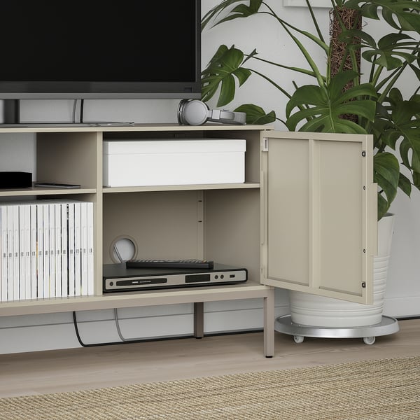 TULLSTORP TV bench, beige, 114x35x53 cm