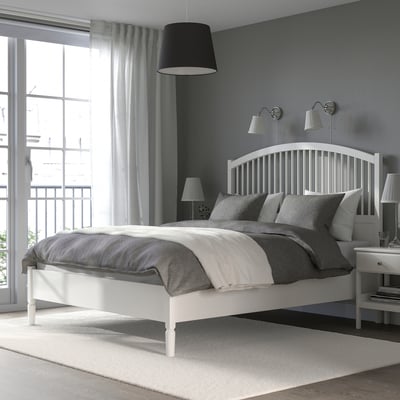 TYSSEDAL Bed frame, white/Luröy, 180x200 cm