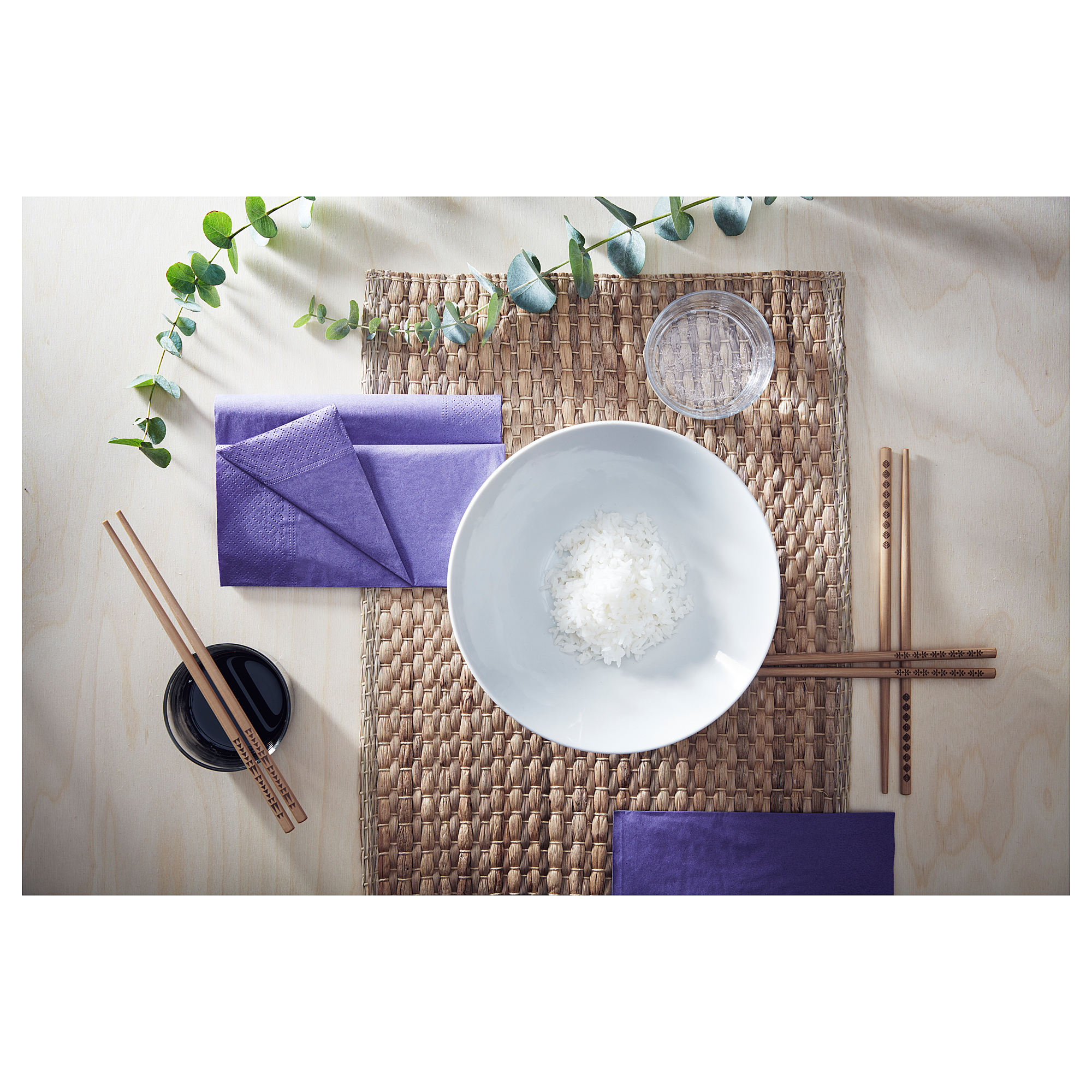 UNDERLAG Place mat, water hyacinth/natural, 35x45 cm IKEA