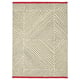 Option: UNDERVISNING Rug, low pile, off-white black/handmade, 133x195 cm