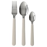 UPPHÖJD 12-piece cutlery set, beige