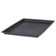 Black rectangular plastic box lid, fits UPPSNOFSAD, made from 50% recycled polypropylene.