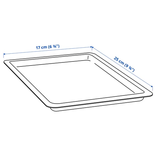 UPPSNOFSAD Lid, transparent white, 25x17 cm