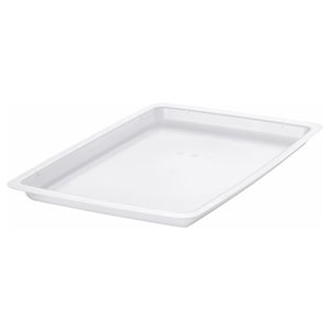 UPPSNOFSAD lid, white, plastic, rectangular, simple.