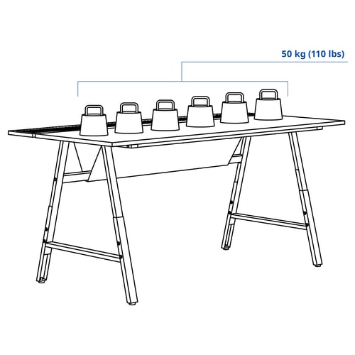 Illustration with measurements for the product: UTESPELARE.