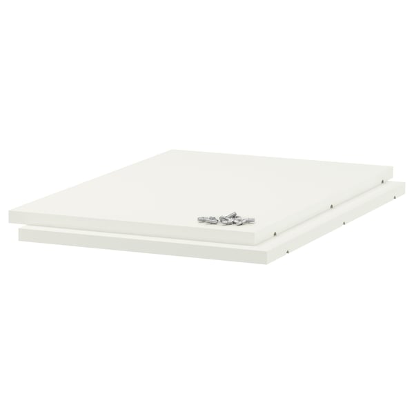 UTRUSTA shelf, white, melamine, easy-clean.