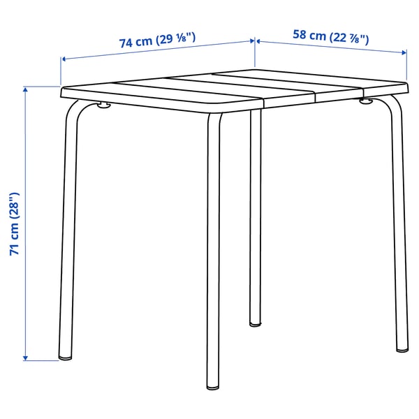 vaddo table outdoor white 58x74 cm ikea