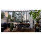 VÄSMAN Extendable table, outdoor, light brown stained, 135/190x74 cm