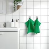 VÅGSJÖN Washcloth, bright green, 30x30 cm