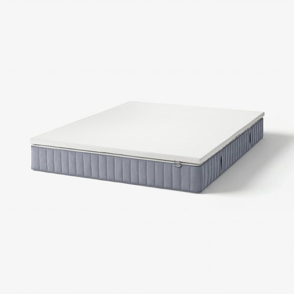 VALEVÅG Mattress and mattress pad, firm light blue/Nordberget white, 180x200 cm