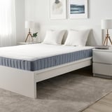 VALEVÅG Pocket sprung mattress, extra firm/light blue, 150x200 cm