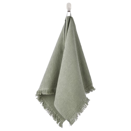 VALLASÅN towel, light green, hangs on hook, soft & absorbent, cotton/viscose.