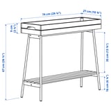 VANILJSTÅNG Plant stand, pine/black, 67 cm