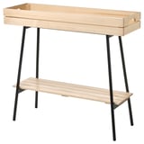 VANILJSTÅNG Plant stand, pine/black, 67 cm