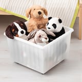 VESSLA Storage crate with castors, white, 39x39 cm