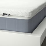 VESTERÖY Mattress and mattress pad, extra firm light blue/Nisseholm white, 150x200 cm