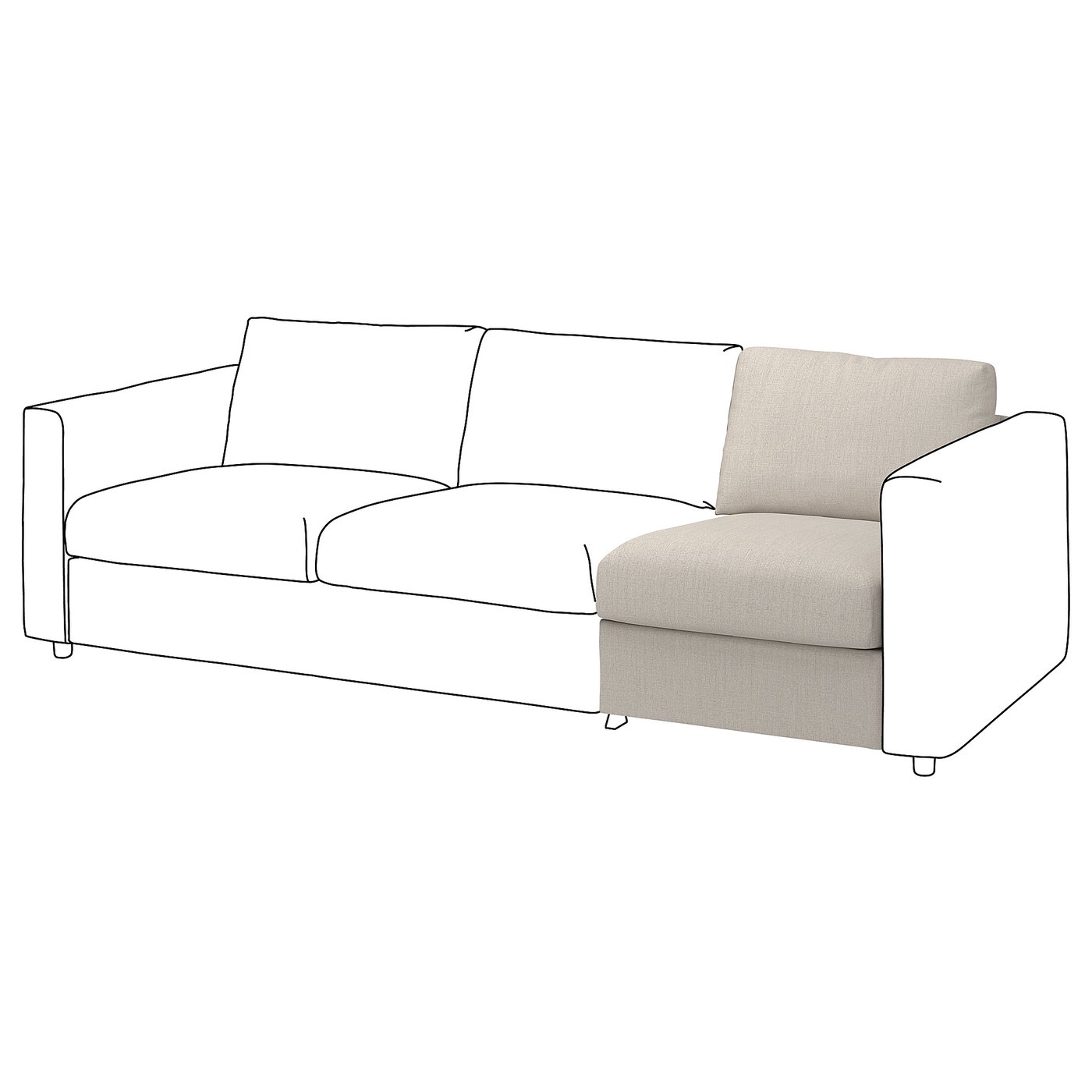VIMLE 1-seat section, Gunnared beige - IKEA