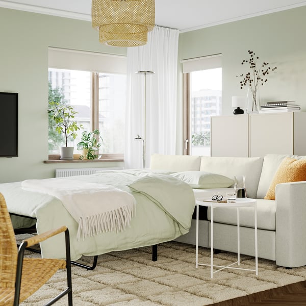 VIMLE 3-seat sofa-bed, Gunnared medium grey