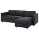 VIMLE 3-seat sofa-bed, with chaise longue/Hillared anthracite