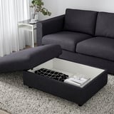 VIMLE Footstool with storage, Hillared anthracite