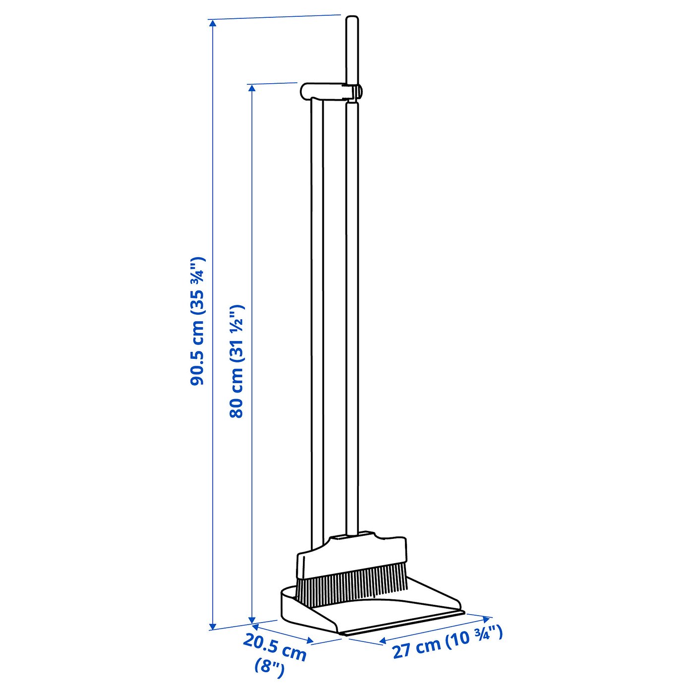 VINDSIKT dustpan/broom, bamboo/grey-green - IKEA