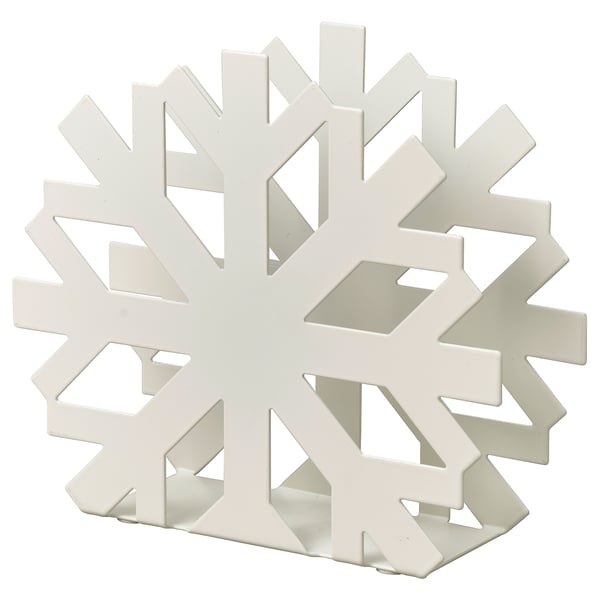 VINTERFINT Napkin holder, snowflake white, 17x15 cm