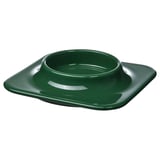 VINTERFINT Pillar candle holder, dark green, 3 cm