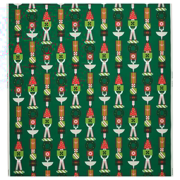 VINTERFINT Pre-cut fabric, christmas motifs green, 150x300 cm