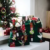 VINTERFINT Pre-cut fabric, christmas motifs green, 150x300 cm