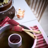 VINTERFINT Spatula, set of 2, bamboo/silicone red