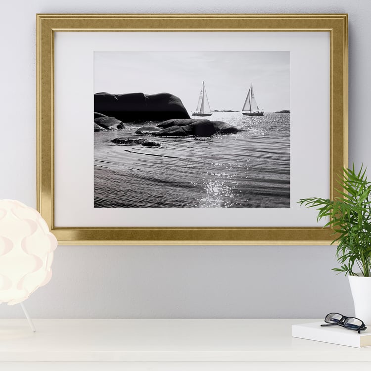 VIRSERUM frame, goldcolour, 30x40 cm IKEA