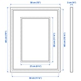 VIRSERUM Frame, gold-colour, 30x40 cm