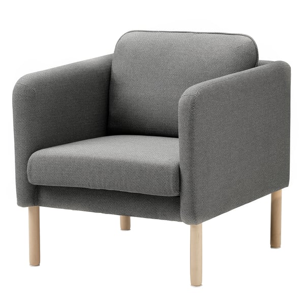VISKABACKA Armchair, Skartofta black/light grey