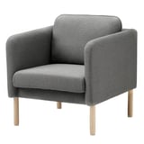 VISKABACKA Armchair, Skartofta black/light grey