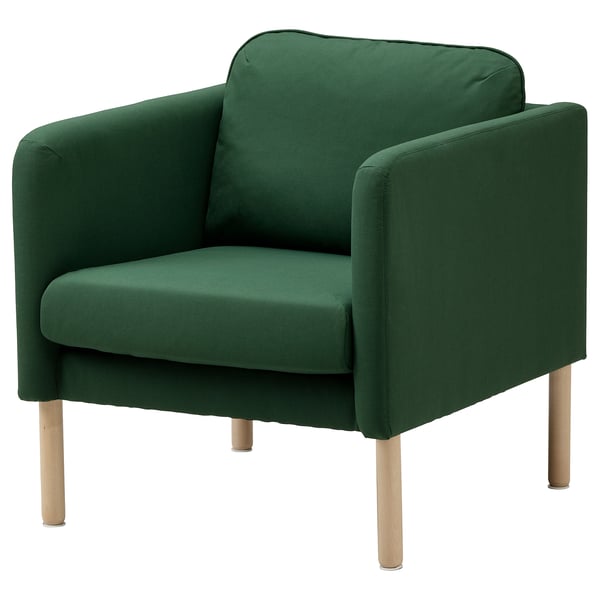 VISKABACKA Armchair, Vissle dark green