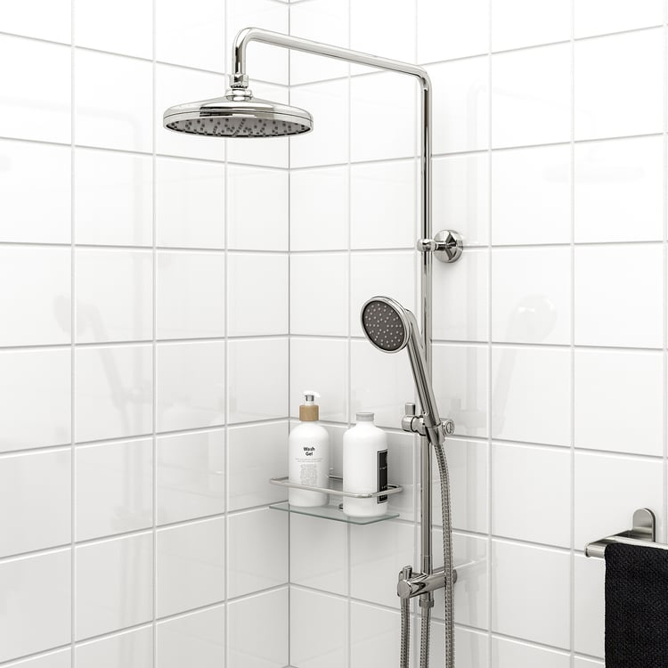 VOXNAN head/handshower kit with diverter, chromeplated IKEA