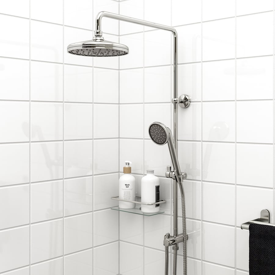 VOXNAN head/handshower kit with diverter, chromeplated IKEA