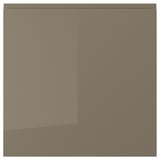 VOXTORP Door, high-gloss dark grey-brown, 60x60 cm