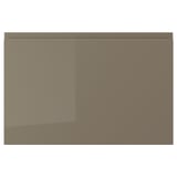 VOXTORP Door, high-gloss dark grey-brown, 60x40 cm
