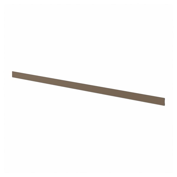VOXTORP Plinth, high-gloss dark grey-brown, 220x8 cm