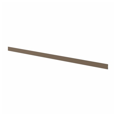 VOXTORP Plinth, high-gloss dark grey-brown, 220x8 cm