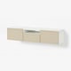 BESTÅ TV-omarica, bela/Krukmakare bež, 180x42x39 cm