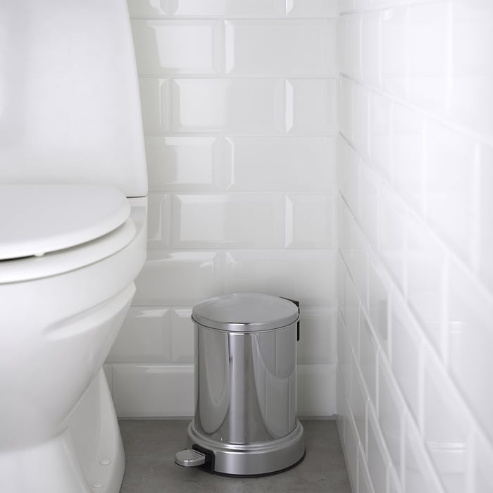 BROFJÄRDEN koš za odpadke, imitacija kromirane površine, 4 l - IKEA