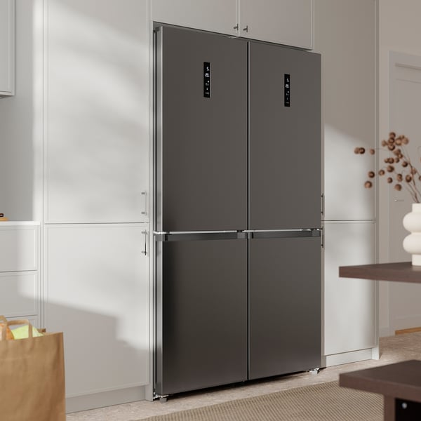 FÖRTOFT Hladilnik/zamrzovalnik, IKEA 500 barva nerjavečega jekla, 216/118 l