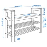 Slika z meritvami za izdelek: HEMNES.