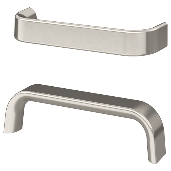 Ročaji KALERUM, srebrni, minimalističen dizajn, gladka aluminijasta obdelava.