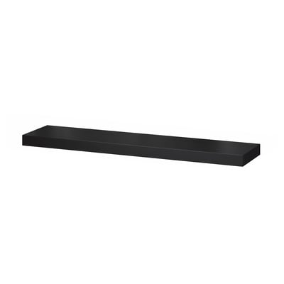 Stenska polica BLACK ikea LACK: minimalistična, vlaknena plošča s satovjem.