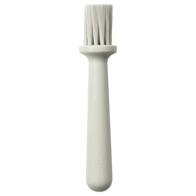 Prikazuje belo krtačo za pecivo LÄTTBAKAD z najlonskimi ščetinami in plastičnim ročajem iz ikee.