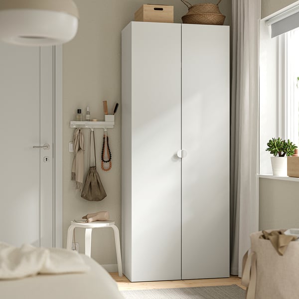 LASTARE Garderobni sestav, bela, 80x42x200 cm